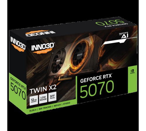 Видеокарта INNO3D RTX 5070 TWIN X2 12GB GDDR7 192bit 3xDP HDMI 3FAN RTL