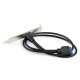 Exegate EX298296RUS Планка портов в корпус Type-C ExeGate BrctUSB3-1C (USB 3.2 Gen1 20pin (IDC 20pin F) --> USB 3.2 Gen1 Type-Cf, кабель 30см)