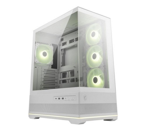 Корпус для ПК MSI MAG PANO 110R PZ WHITE, Global, 2xUSB 3.2 Gen 1, 1xUSB 3.2 Gen2 Type-C,
3x120mm ARGB Reverse Blade F