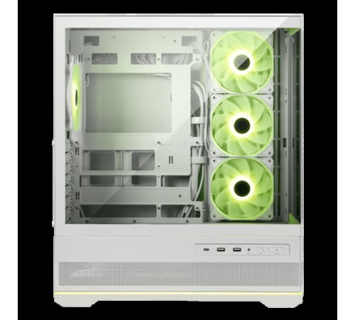 Корпус для ПК MSI MAG PANO 110R PZ WHITE, Global, 2xUSB 3.2 Gen 1, 1xUSB 3.2 Gen2 Type-C,
3x120mm ARGB Reverse Blade F