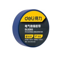 Изолента Deli DL5265 синяя, 0,13мм х 18мм х 9,15м, напряжение до 600В, температурный диапазон 0-80 грд., ПВХ
