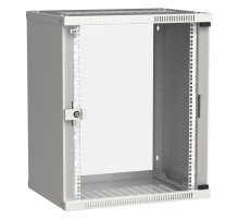 Шкаф монтажный ITK LINEA WE (LWE3-15U64-GF) 15U 600x450мм пер.дв.стекл 50кг серый 400мм 200град. 715мм IP20