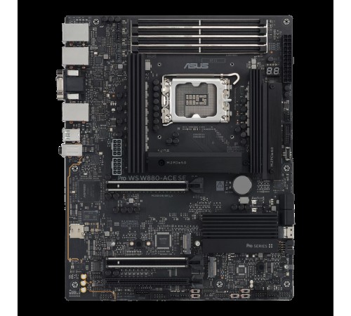 Материнская плата ASUS PRO WS W880-ACE SE LGA 1851 ATX 4xDDR5 3xPCIEx16 4xM.2 Thunderbolt USB-C HDMI VGA 2x2.5GLAN