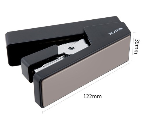 Степлер Deli ENS081BLACK Nusign 24/6 26/6 (25листов) черный 100скоб коробка