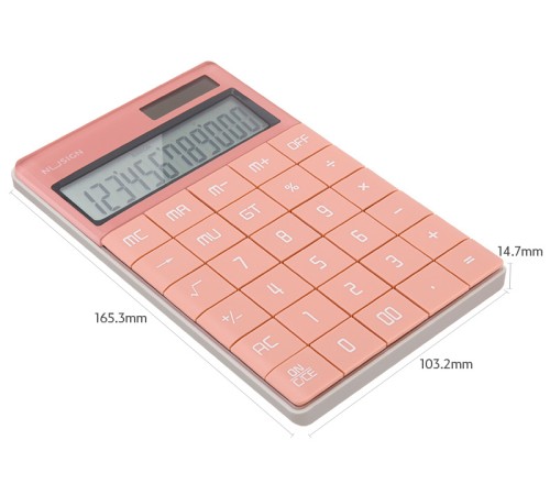 Калькулятор настольный Deli Nusign ENS041pink розовый 12-разр.