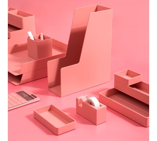 Лоток вертикальный Deli ENS022PINK Nusign для бумаг A4 розовый пластик Лоток вертикальный Deli ENS022PINK Nusign для бумаг A4 розовый пластик