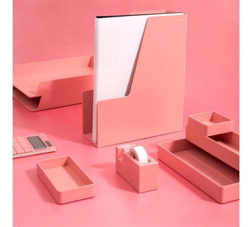 Лоток вертикальный Deli ENS022PINK Nusign для бумаг A4 розовый пластик Лоток вертикальный Deli ENS022PINK Nusign для бумаг A4 розовый пластик