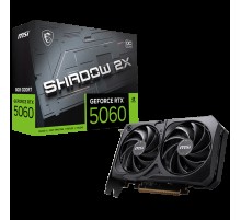 Видеокарта MSI PCI-E 5.0 RTX 5060 8G SHADOW 2X OC NVIDIA GeForce RTX 5060 8Gb 128bit GDDR7 2482/28000 HDMIx1 DPx3 HDCP Ret