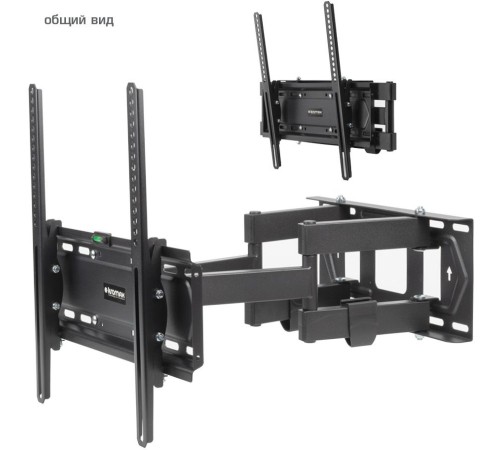 Кронштейн для телевизора Kromax PIXIS-L-2 черный 26"-55" макс.50кг настенный поворот и наклон Кронштейн для телевизора Kromax PIXIS-L-2 черный 26"-55" макс.50кг настенный поворот и наклон