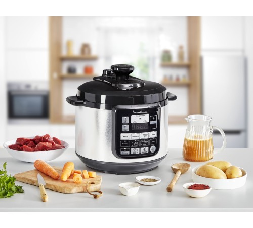 Мультиварка-скороварка Moulinex CE620D32 5л 1000Вт серебристый/черный
