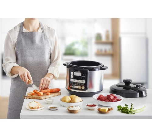 Мультиварка-скороварка Moulinex CE620D32 5л 1000Вт серебристый/черный