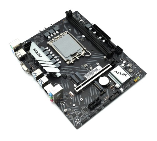 Материнская плата AFOX INTEL B760 s1700, 2xDDR5(64GB), 1xPCIe 4.0x16, 1xPCIe x1, 1xMPCIe, 1xHDMI, 1xD-Sub, 1xLAN(1GbE), 3xSATA, 1xM.2, 4xUSB 3.0, 2xUSB 2.0, 2xPS/2, mATX Материнская плата AFOX INTEL B760 s1700, 2xDDR5(64GB), 1xPCIe 4.0x16, 1xPCIe x1, 1xMPCIe, 1xHDMI, 1xD-Sub, 1xLAN(1GbE), 3xSATA, 1xM.2, 4xUSB 3.0, 2xUSB 2.0, 2xPS/2, mATX