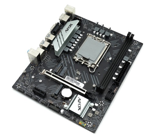 Материнская плата AFOX INTEL B760 s1700, 2xDDR5(64GB), 1xPCIe 4.0x16, 1xPCIe x1, 1xMPCIe, 1xHDMI, 1xD-Sub, 1xLAN(1GbE), 3xSATA, 1xM.2, 4xUSB 3.0, 2xUSB 2.0, 2xPS/2, mATX Материнская плата AFOX INTEL B760 s1700, 2xDDR5(64GB), 1xPCIe 4.0x16, 1xPCIe x1, 1xMPCIe, 1xHDMI, 1xD-Sub, 1xLAN(1GbE), 3xSATA, 1xM.2, 4xUSB 3.0, 2xUSB 2.0, 2xPS/2, mATX