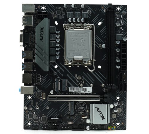 Материнская плата AFOX INTEL B760 s1700, 2xDDR5(64GB), 1xPCIe 4.0x16, 1xPCIe x1, 1xMPCIe, 1xHDMI, 1xD-Sub, 1xLAN(1GbE), 3xSATA, 1xM.2, 4xUSB 3.0, 2xUSB 2.0, 2xPS/2, mATX Материнская плата AFOX INTEL B760 s1700, 2xDDR5(64GB), 1xPCIe 4.0x16, 1xPCIe x1, 1xMPCIe, 1xHDMI, 1xD-Sub, 1xLAN(1GbE), 3xSATA, 1xM.2, 4xUSB 3.0, 2xUSB 2.0, 2xPS/2, mATX