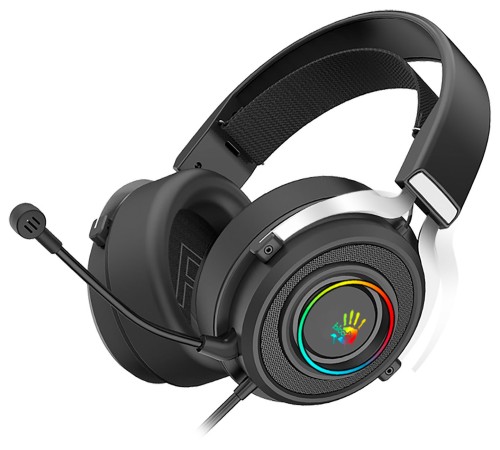 Наушники с микрофоном A4Tech Bloody G535 черный/серебристый 2м мониторные USB оголовье (G535) Наушники с микрофоном A4Tech Bloody G535 черный/серебристый 2м мониторные USB оголовье (G535)