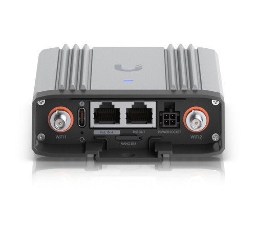 Ubiquiti UniFi Mobile Router Industrial Wi-Fi маршрутизатор с LTE-модемом категории 4, 2,4 ГГц (b/g/n), MIMO 2x2, 2x 1G RJ45, USB Type-C, nano-SIM