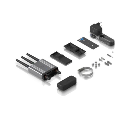 Ubiquiti UniFi Mobile Router Industrial Wi-Fi маршрутизатор с LTE-модемом категории 4, 2,4 ГГц (b/g/n), MIMO 2x2, 2x 1G RJ45, USB Type-C, nano-SIM