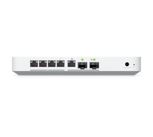 Ubiquiti UniFi Gateway Fiber Маршрутизатор 4 ядра (2,2 ГГц), 4х 2.5G RJ45, 1х 10G RJ45, 2х 10G SFP+