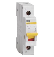 Выключатель автоматический IEK MNV10-1-063 63A 1П 230/400В 1мод (упак.:1шт)