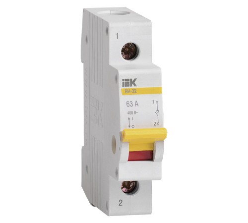 Выключатель автоматический IEK MNV10-1-063 63A 1П 230/400В 1мод (упак.:1шт)
