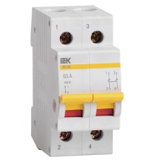 Выключатель автоматический IEK MNV10-2-063 63A 2П 400В 2мод (упак.:1шт)