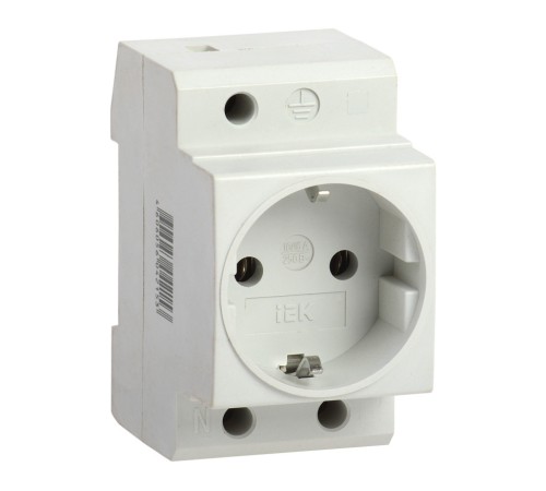 Розетка IEK (MRD10-16) DIN - рейка зазем. IP20 (упак.:1шт)
