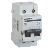 Выключатель автоматический IEK Generica MNV15-2-063 63A 2П 400В 2мод (упак.:1шт)