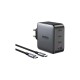 Сетевое зарядное устройство UGREEN CD226-90575, USB-A+3xUSB-C, GaN, 100W, Space Gray (90575)
