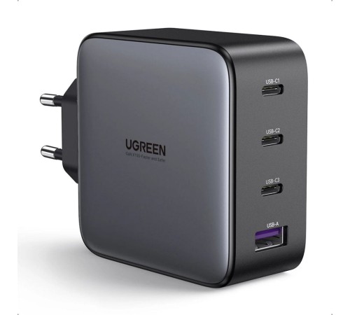Сетевое зарядное устройство UGREEN CD226 (40747) Nexode 100W USB-A+3*USB-C GaN Tech Fast Charger EU.