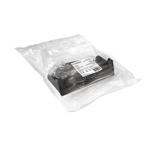 Exegate EX289289RUS Планка USB на переднюю панель ExeGate U5H-615, 5,25", 2*USB3.0, черная, металл, подсоед. к MB