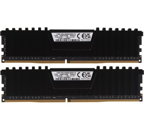 Память DDR4 2x8Gb 3200MHz Corsair CMK16GX4M2E3200C16 Vengeance LPX RTL PC4-25600 CL16 DIMM 288-pin 1.35В Intel