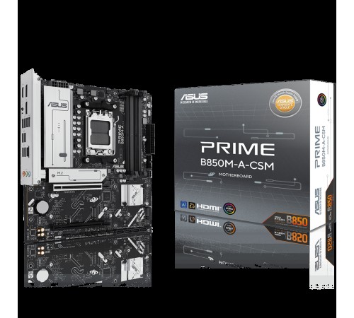 Материнская плата ASUS PRIME B850M-A-CSM AM5 mATX 4xDDR5 2xPCIEx16 3xM.2 2xDP HDMI 2.5GLAN