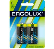 Батарея Ergolux Alkaline LR14 BL-2 C 8450mAh (2шт) блистер
