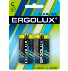 Батарея Ergolux Alkaline LR14 BL-2 C 8450mAh (2шт) блистер