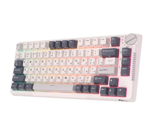 Клавиатура Royal Kludge RK-H81 White Night USB/2.4 GHz/Bluetоoth, RGB, Hot Swap, Brown switch Клавиатура Royal Kludge RK-H81 White Night USB/2.4 GHz/Bluetоoth, RGB, Hot Swap, Brown switch