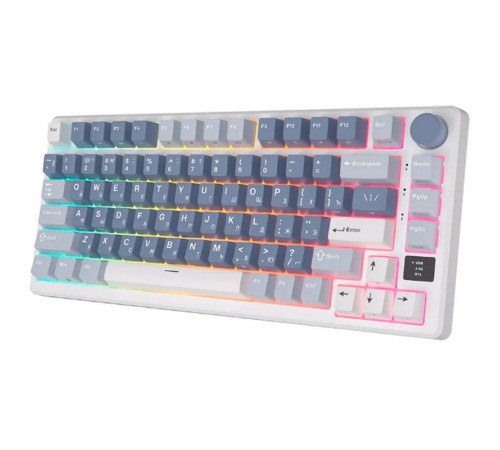Клавиатура Royal Kludge RK-M75 Ocean Blue USB/2.4 GHz/Bluetоoth, RGB, Hot Swap, Brown switch Клавиатура Royal Kludge RK-M75 Ocean Blue USB/2.4 GHz/Bluetоoth, RGB, Hot Swap, Brown switch