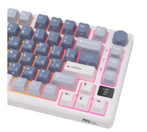 Клавиатура Royal Kludge RK-M75 Ocean Blue USB/2.4 GHz/Bluetоoth, RGB, Hot Swap, Brown switch Клавиатура Royal Kludge RK-M75 Ocean Blue USB/2.4 GHz/Bluetоoth, RGB, Hot Swap, Brown switch