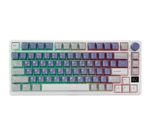 Клавиатура Royal Kludge RK-M75 Ocean Blue USB/2.4 GHz/Bluetоoth, RGB, Hot Swap, Brown switch Клавиатура Royal Kludge RK-M75 Ocean Blue USB/2.4 GHz/Bluetоoth, RGB, Hot Swap, Brown switch