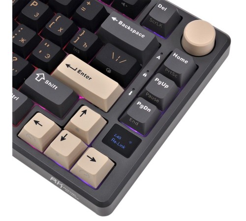 Клавиатура Royal Kludge RK-M75 Phantom (USB/2.4 GHz/Bluetоoth, RGB, Hot Swap, Brown switch)