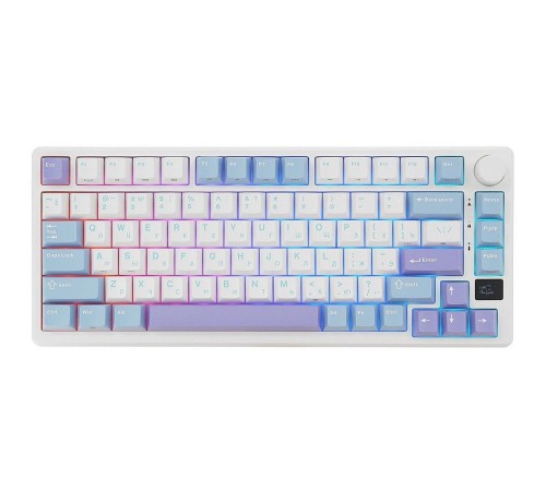 Клавиатура Royal Kludge RK-M75 Taro milk USB/2.4 GHz/Bluetоoth, RGB, Hot Swap, K silver switch Клавиатура Royal Kludge RK-M75 Taro milk USB/2.4 GHz/Bluetоoth, RGB, Hot Swap, K silver switch