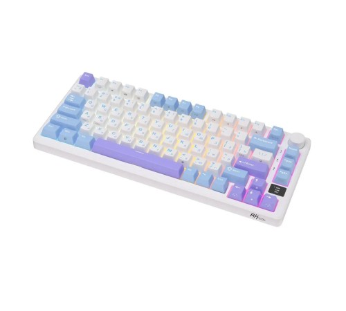 Клавиатура Royal Kludge RK-M75 Taro milk USB/2.4 GHz/Bluetоoth, RGB, Hot Swap, K silver switch Клавиатура Royal Kludge RK-M75 Taro milk USB/2.4 GHz/Bluetоoth, RGB, Hot Swap, K silver switch