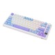 Клавиатура Royal Kludge RK-M75 Taro milk USB/2.4 GHz/Bluetоoth, RGB, Hot Swap, K silver switch