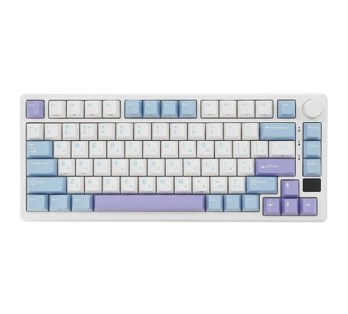 Клавиатура Royal Kludge RK-M75 Taro milk USB/2.4 GHz/Bluetоoth, RGB, Hot Swap, K silver switch Клавиатура Royal Kludge RK-M75 Taro milk USB/2.4 GHz/Bluetоoth, RGB, Hot Swap, K silver switch