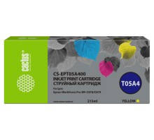 Картридж струйный Cactus CS-EPT05A400 T05A4 желтый (215мл) для Epson WorkForce Pro WF-C878/C879