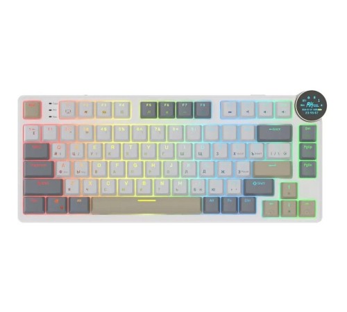 Клавиатура Royal Kludge RK N80 Pearly Dawn USB/2.4 GHz/Bluetоoth, RGB, Hot Swap, Brown switch Клавиатура Royal Kludge RK N80 Pearly Dawn USB/2.4 GHz/Bluetоoth, RGB, Hot Swap, Brown switch