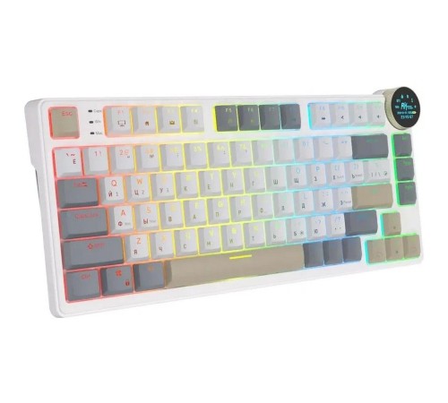 Клавиатура Royal Kludge RK N80 Pearly Dawn USB/2.4 GHz/Bluetоoth, RGB, Hot Swap, Brown switch Клавиатура Royal Kludge RK N80 Pearly Dawn USB/2.4 GHz/Bluetоoth, RGB, Hot Swap, Brown switch