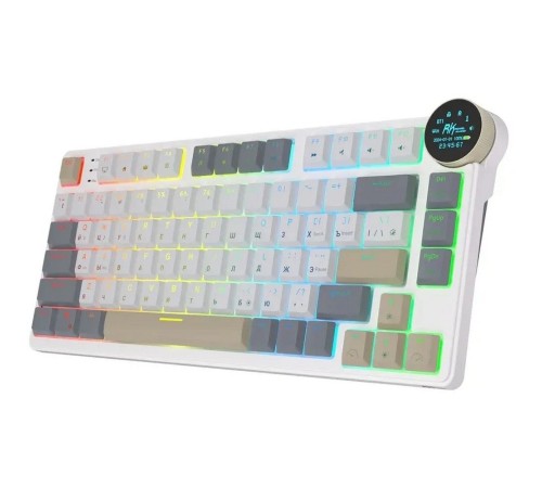 Клавиатура Royal Kludge RK N80 Pearly Dawn USB/2.4 GHz/Bluetоoth, RGB, Hot Swap, Brown switch Клавиатура Royal Kludge RK N80 Pearly Dawn USB/2.4 GHz/Bluetоoth, RGB, Hot Swap, Brown switch
