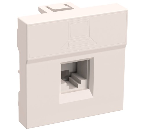 Розетка IEK CKK-40D-RI2-K01 45X45RJ45 2 кат.5E UTP бел. (упак.:1шт)