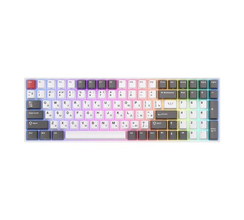 Клавиатура Royal Kludge RK100 Grey/Red/White USB/2.4 GHz/Bluetooth, RGB, Hot Swap, Red switch Клавиатура Royal Kludge RK100 Grey/Red/White USB/2.4 GHz/Bluetooth, RGB, Hot Swap, Red switch