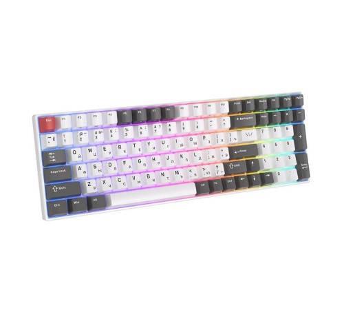 Клавиатура Royal Kludge RK100 Grey/Red/White USB/2.4 GHz/Bluetooth, RGB, Hot Swap, Red switch Клавиатура Royal Kludge RK100 Grey/Red/White USB/2.4 GHz/Bluetooth, RGB, Hot Swap, Red switch